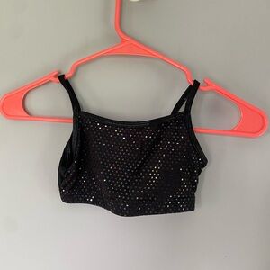 Sparkly Black Kids Dance Top